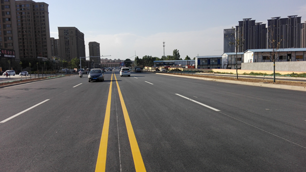 我集團承建的金河路(大河路-濱河路)建成通車